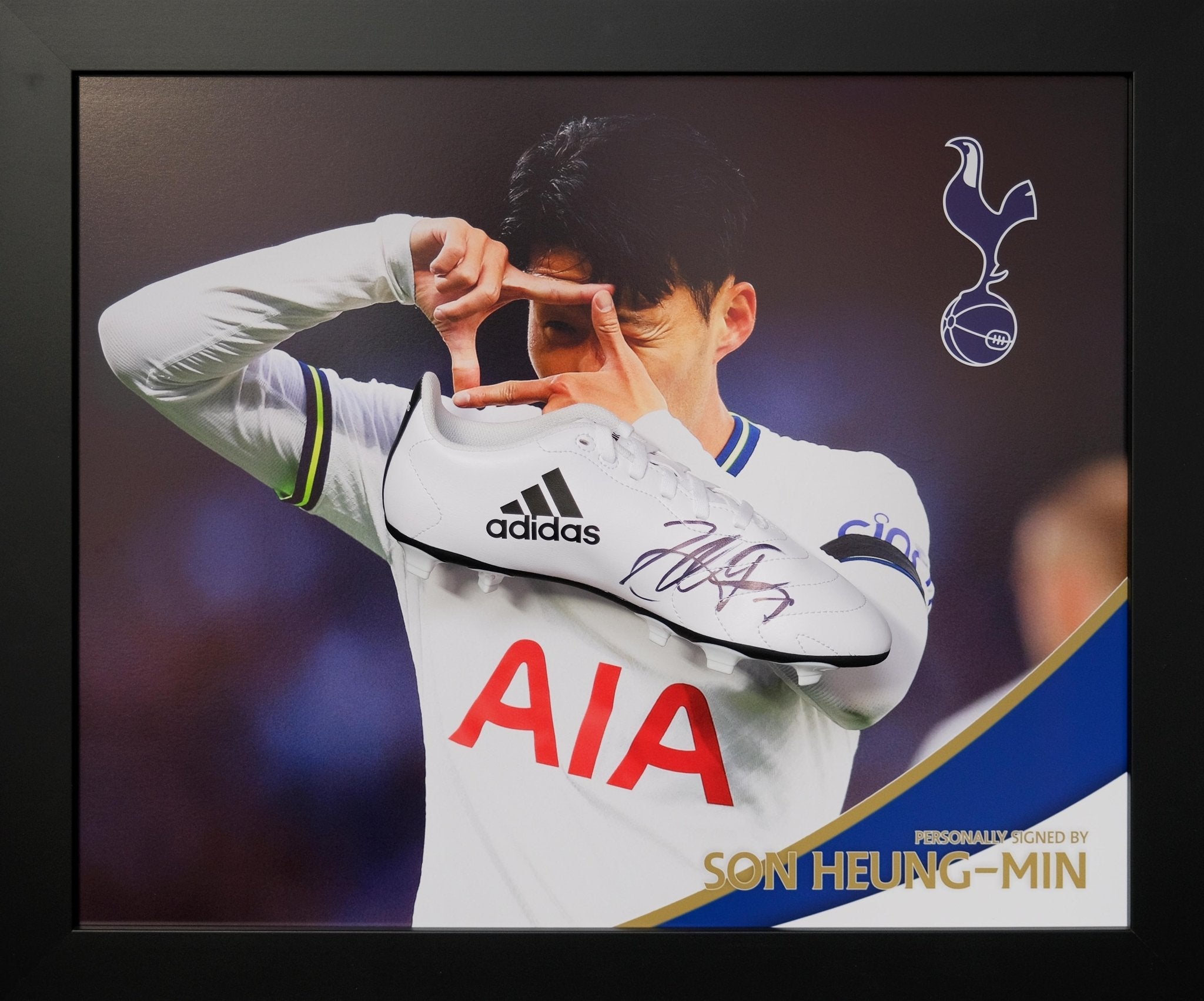 Son Heung-Min Signed Tottenham Hotspur Boot Framed Display - Memorabilia Framers Shop